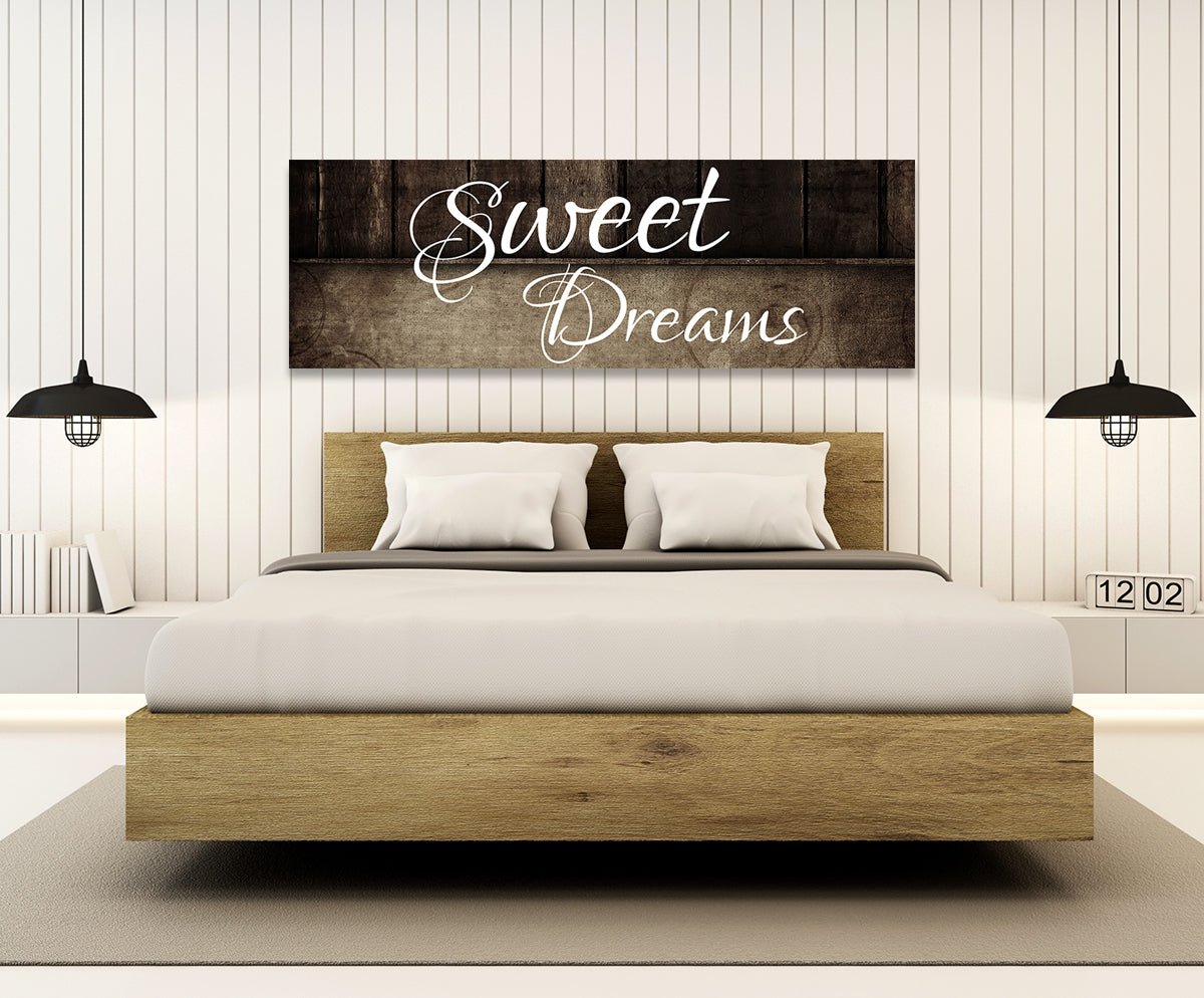 Sweet Dreams Wall Art Canvas, Sweet Dreams Above The Bed Decor