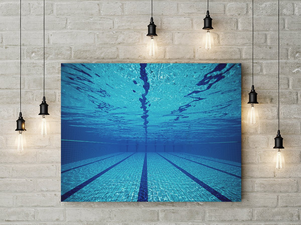 Swimming Pool Canvas Wall Art, Swimmers Gift, Under Pool Water, Swim Team Wall Art, Swim Team Art, Swimmers Wall Art Gift