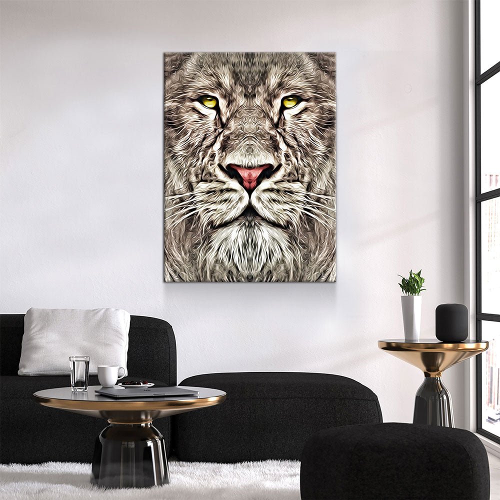 The King Canvas Wall Art, Lion Decor Gallery Wrap
