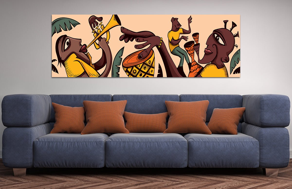 Tribal Music Art African Music Canvas Wall Art