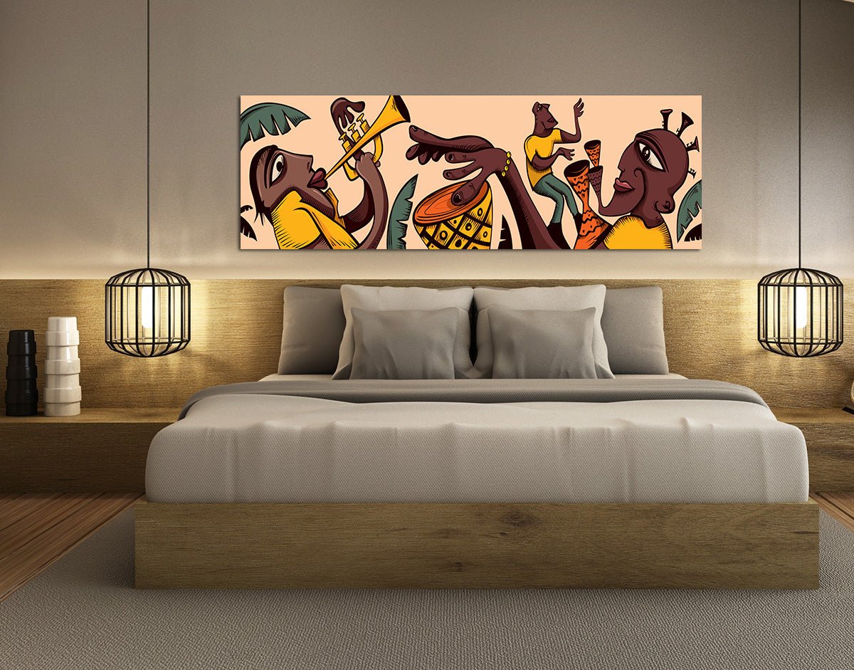Tribal Music Art African Music Canvas Wall Art