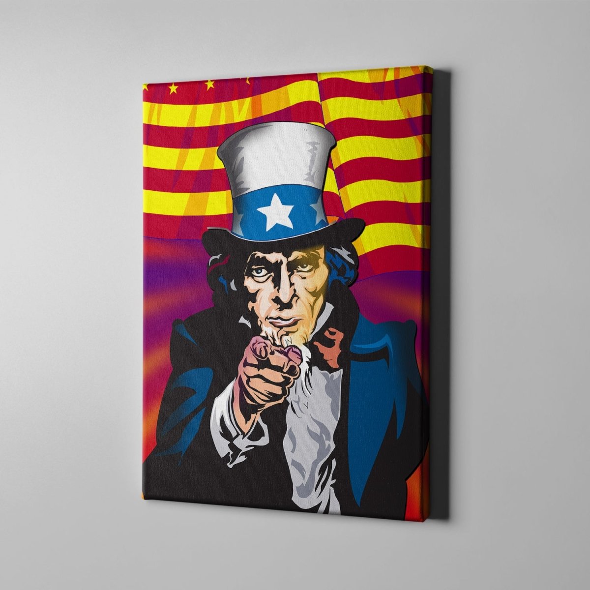 Uncle Same Wants You Abstract Wall Art Canvas