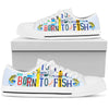 Born To Fish Men's Low Top Shoes - Love Family & Home