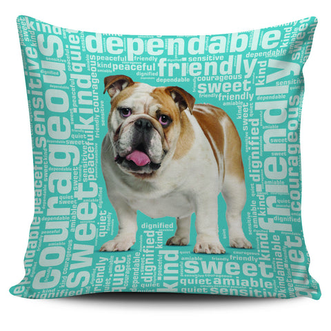 Image of Bulldog 18" Pillow Cover - Love Family & Home