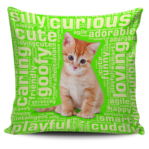 Image of Cute Kitten 18" Pillow Covers - Love Family & Home