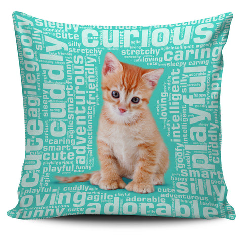 Image of Cute Kitten 18" Pillow Covers - Love Family & Home