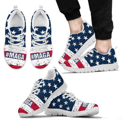 Image of #MAGA Trump Men's Running Shoes Make America Great Again - Love Family & Home