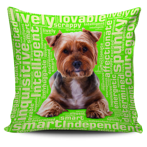Image of Yorkie 18" Pillow Cover - Love Family & Home