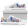 Love To Dance Women's Low Top Shoes - License Plate Style Shoes - Love Family & Home