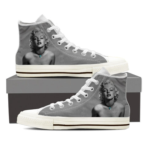 Image of Classic Marilyn Monroe Women's Canvas High Top Shoes - Love Family & Home