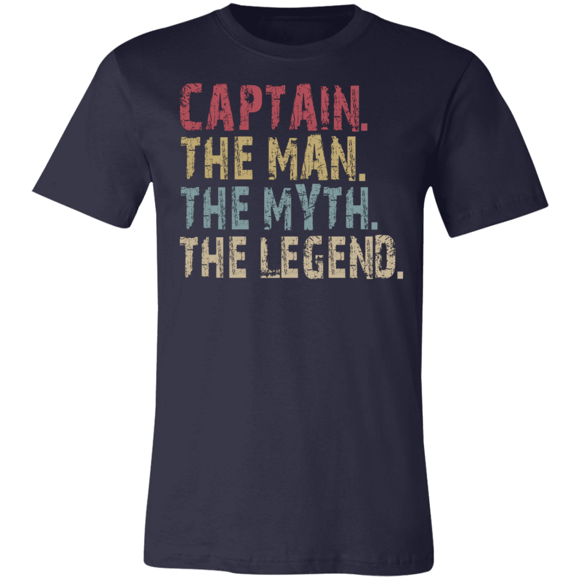 Captain The Man The Myth The Legend T-Shirt Navy