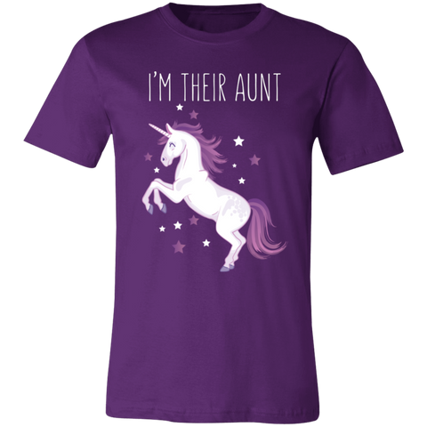 Image of I’m Their Aunt Unicorn T-Shirt - Love Family & Home