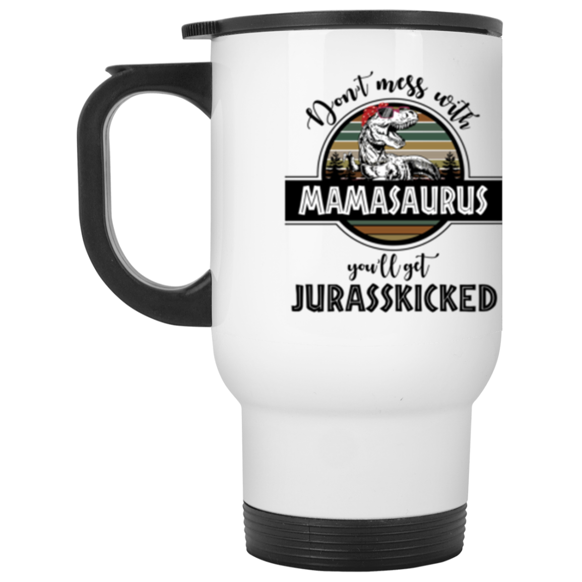Mamasaurus Stainless Steel 14 oz White Travel Mug White One Size