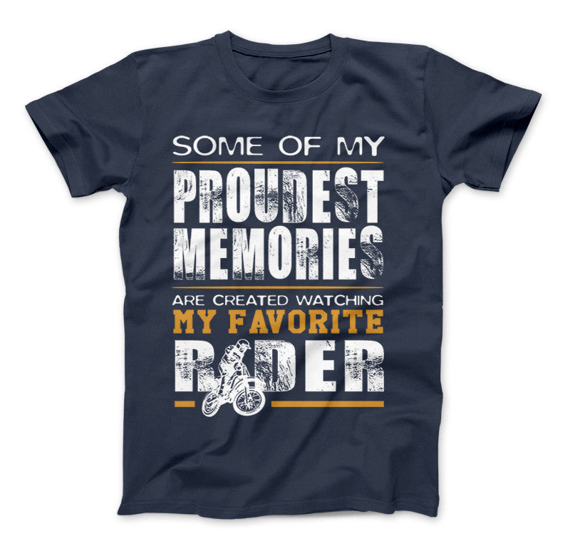 Watching My Favorite Rider T-Shirt For Dirt Bike Parents Navy Standard T