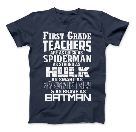 Image of First Grade Teachers Superhero Family T-Shirt For Super 1st Grade Teachers - Love Family & Home