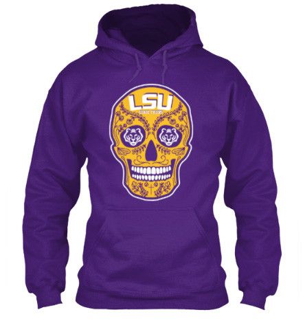 Tigers Skull Limited Edition Print T-Shirt & Apparel Hoodie Purple