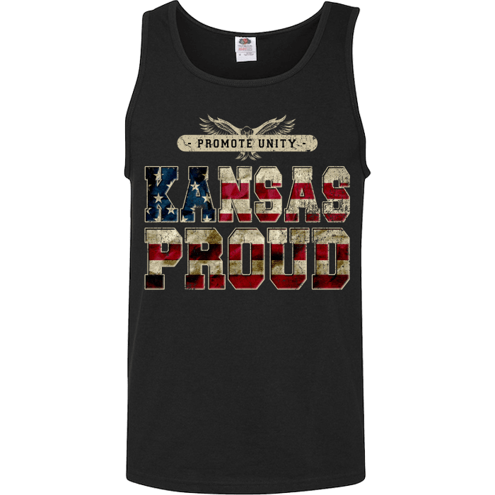Kansas Proud Promote Unity Limited Edition Print T-Shirt & Apparel Unisex Tank Top Black