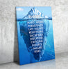 Success Hard Work Persistence Late Nights Quote Success Iceberg Framed Wall Art Canvas - Love Family & Home