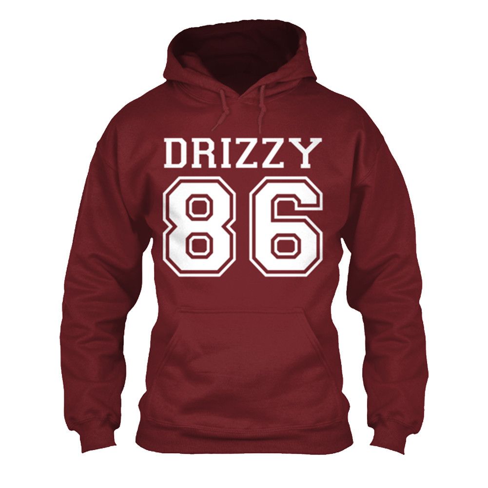 Drizzy Team 86 Toronto Canada Hip hop Pullover Maroon