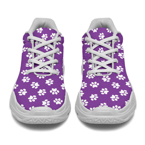 Image of Paw Print Purple Chunky Sneakers (White) - Love Family & Home