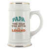 Papa The Man The Myth The Legend 22 oz Beer Stein - Love Family & Home