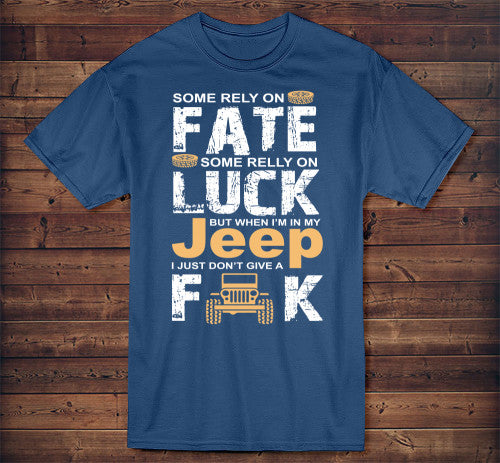 Jeep T-Shirt When I'm In My Jeep I Just Don't Give A F**K Adult T-Shirt Navy