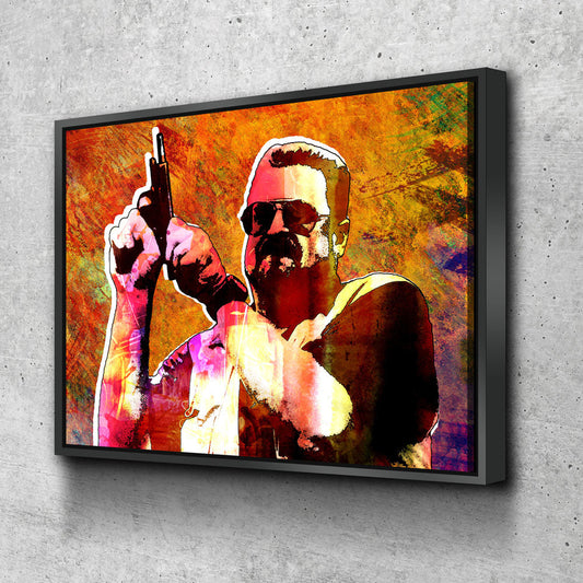 Mark It Zero, Abstract Canvas Wall Art, Walter Sobchak, The Big Lebowksi, This is not ‘Nam, this is bowling, there are rules Black Floating Frame