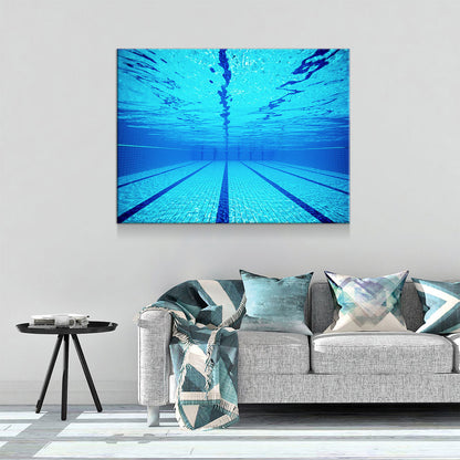 Swimming Pool Canvas Wall Art, Swimmers Gift, Under Pool Water, Swim Team Wall Art, Swim Team Art, Swimmers Wall Art Gift