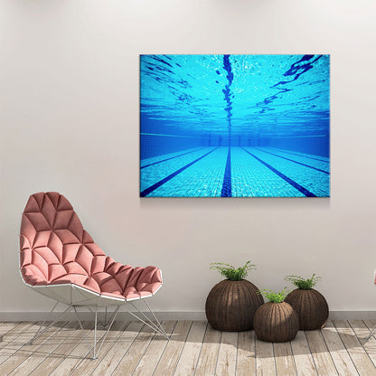 Swimming Pool Canvas Wall Art, Swimmers Gift, Under Pool Water, Swim Team Wall Art, Swim Team Art, Swimmers Wall Art Gift