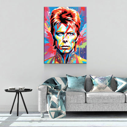 Bowie Canvas Wall Art, Abstract David Bowie Print