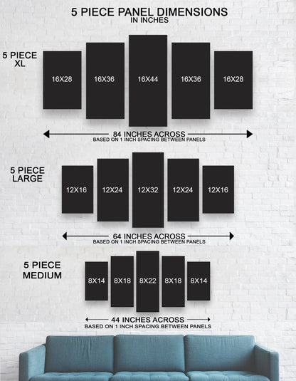 Bass Fishing Dream 5-Piece Wall Art Canvas