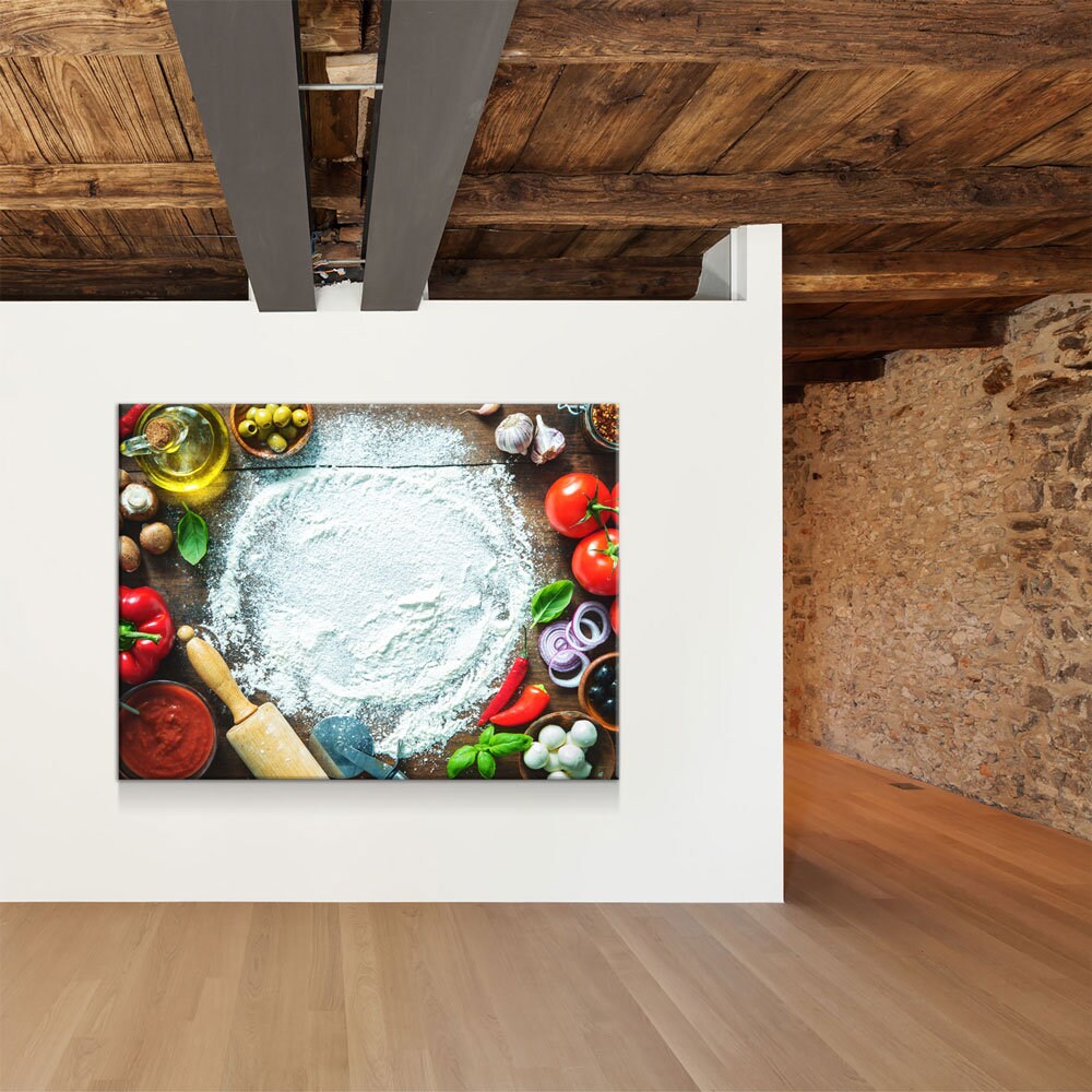 Pizza Prep Canvas Wall Art, Pizza Place Decor, Pizza Restaurant Decor, Dining Room Art, Kitchen Art, Italian Pizza, Pizzeria Art