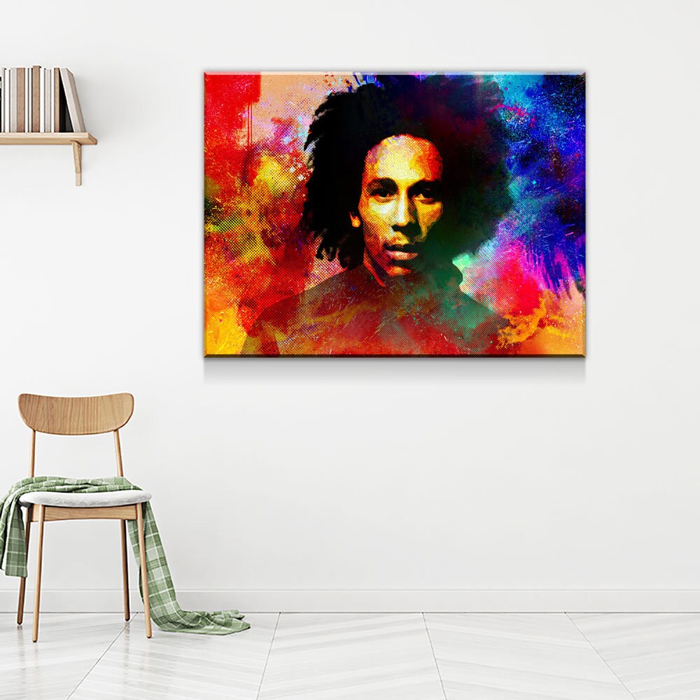 Bob Marley Abstract Canvas Wall Art
