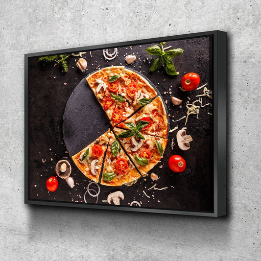 Pizza Canvas Wall Art, Pizza Place Decor, Restaurant Decor, Housewarming gift, Dining Room Art, Kitchen Art, Italian Pizza, Pizzeria Art With Floating Frame
