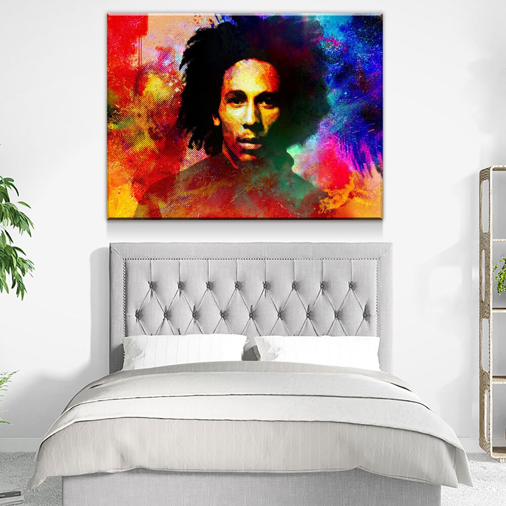 Bob Marley Abstract Canvas Wall Art