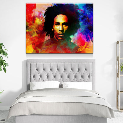 Bob Marley Abstract Canvas Wall Art