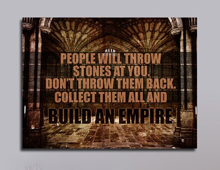 Build An Empire Motivational Canvas Wall Art, Office Decor, Motivational Wall Decor, Success Quotes 48 X 32