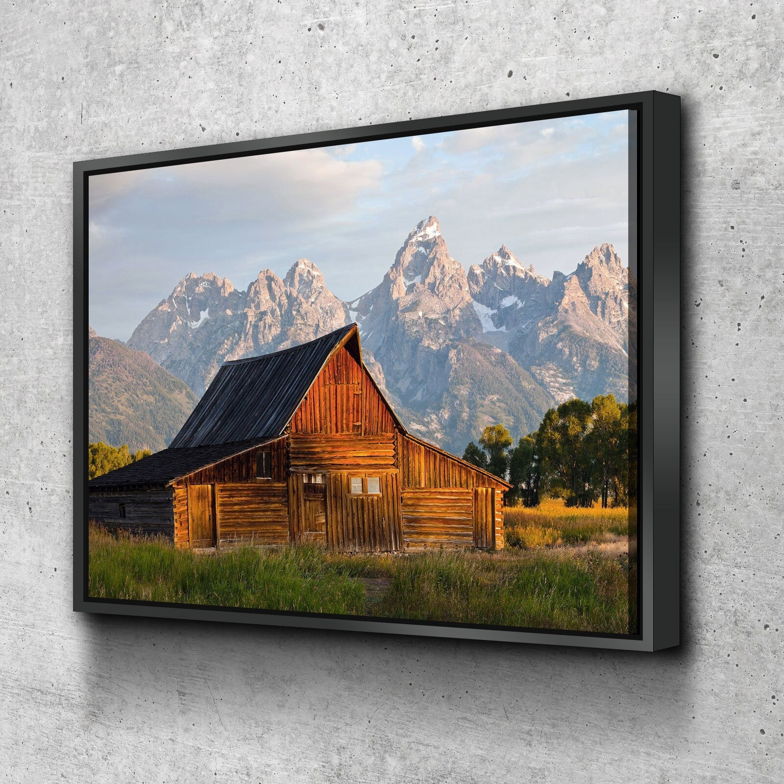 Old Barn Grand Teton Canvas Wall Art, Teton Barn Art, Mountain Decor, National Park, Barn Wall Art, Barn Decor, Old Barn Art, Moulton Barn