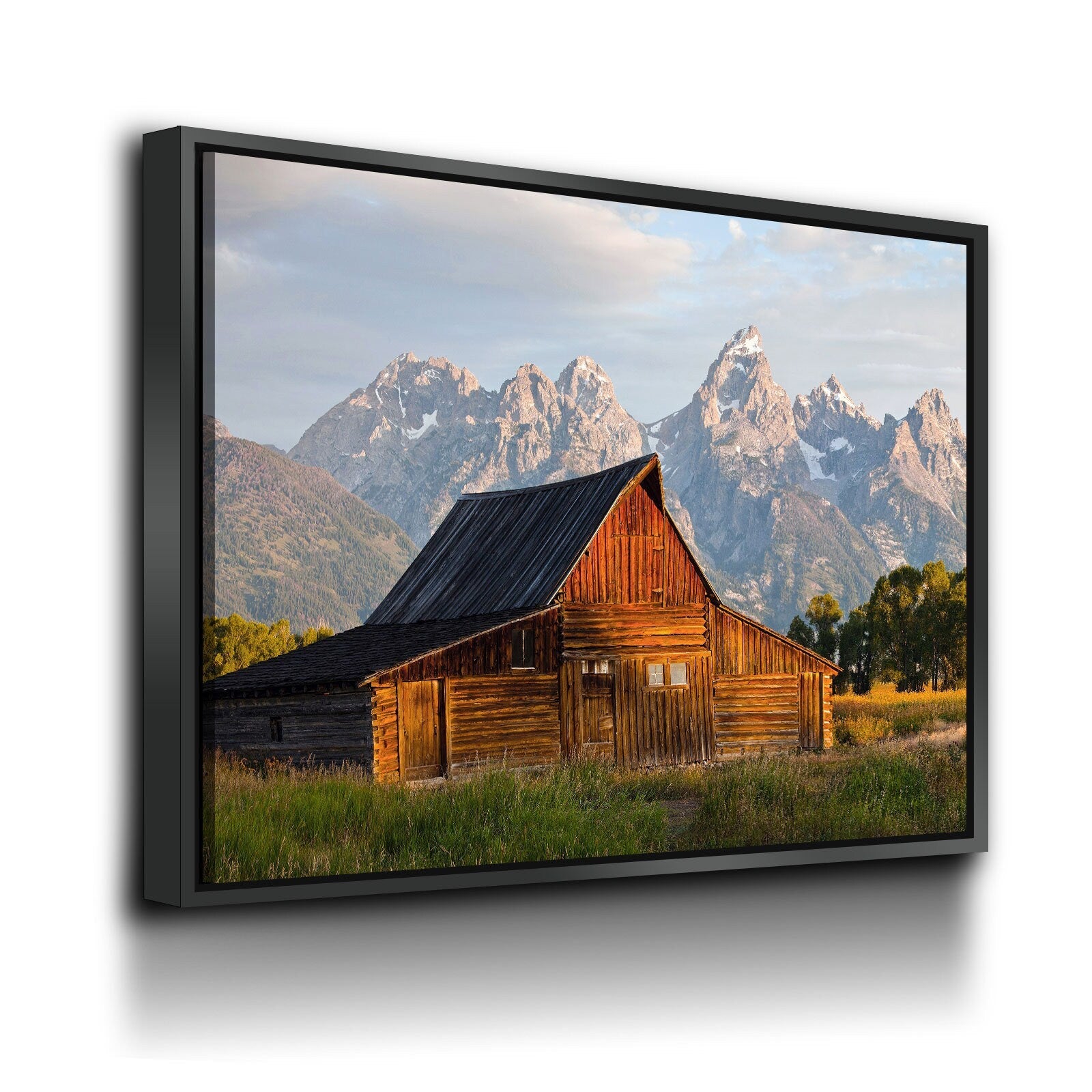 Old Barn Grand Teton Canvas Wall Art, Teton Barn Art, Mountain Decor, National Park, Barn Wall Art, Barn Decor, Old Barn Art, Moulton Barn