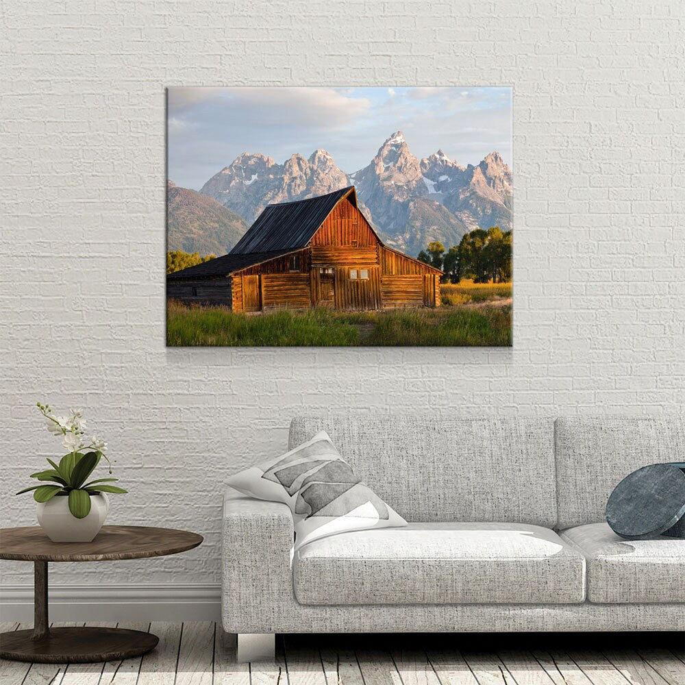 Old Barn Grand Teton Canvas Wall Art, Teton Barn Art, Mountain Decor, National Park, Barn Wall Art, Barn Decor, Old Barn Art, Moulton Barn