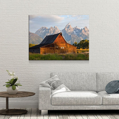 Old Barn Grand Teton Canvas Wall Art, Teton Barn Art, Mountain Decor, National Park, Barn Wall Art, Barn Decor, Old Barn Art, Moulton Barn