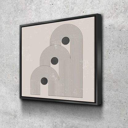 Abstract Contemporary Canvas Wall Art, Mid Century Art, Geometric Balance Art, Modern Art, Office Decor, Boho Art, Home Office With Floating Frame