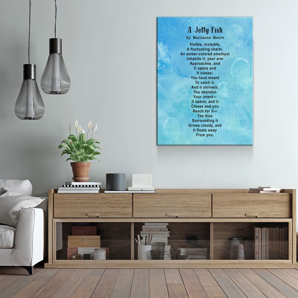 A Jelly-Fish Poem By Marianne Moore, Marianne Moore Poem, Graduation Gift, Graduation Idea, Visible, Invisible
