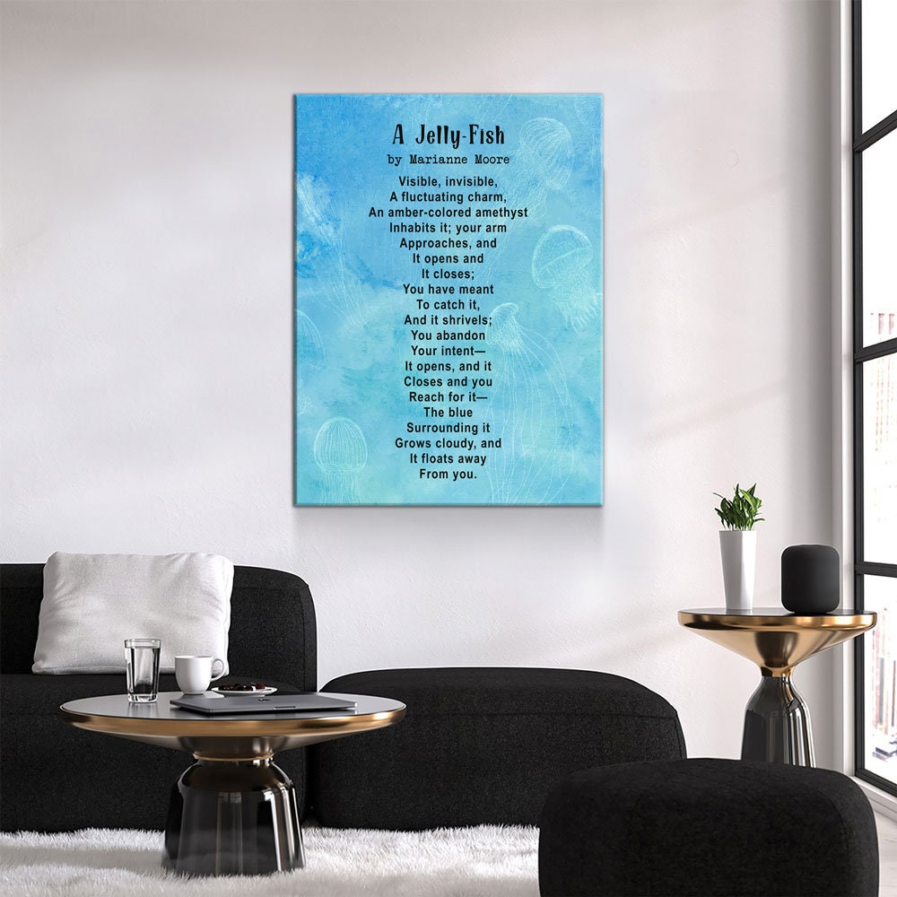 A Jelly-Fish Poem By Marianne Moore, Marianne Moore Poem, Graduation Gift, Graduation Idea, Visible, Invisible