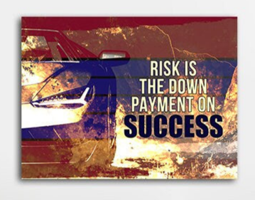 Risk Is The Down Payment For Success Canvas Wall Art, Motivational Wall Art, Motivational Decor, Office Decor, Inspirational Art