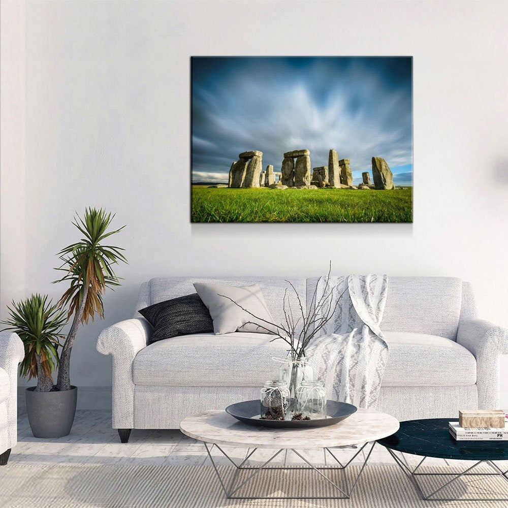 Stonehenge Canvas Wall Art, Prehistoric Monument Decor, Wiltshire England, Stanheng, Henge-cliff