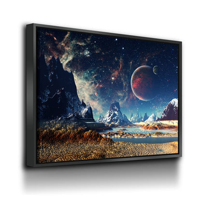 Alien Planet Canvas Wall Art, Mars, UFO Decor, Alien Decor, Extraterrestrial Art, Outer Space, ET, Sci-fi, Scifi, Sci fi, Aliens