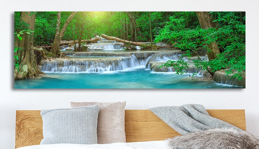 Waterfall Wall Art, Waterfall Canvas Art, Waterfall Large Canvas Print, Waterfall Wall Decor, Above Couch, Above Bed Decor