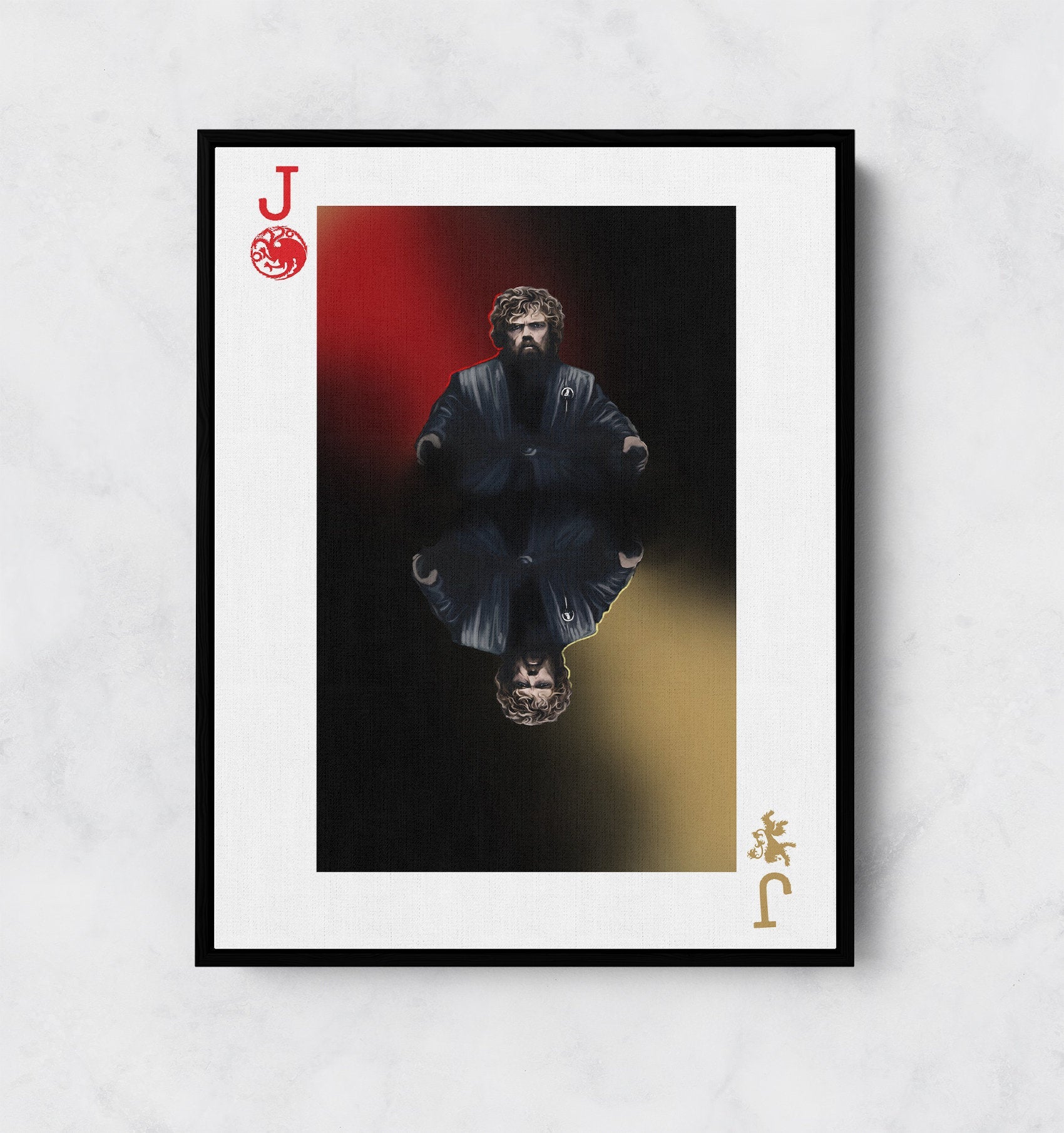 Tyrion Lannister Joker Card, Canvas Wall Art, GOT, Tyrion Canvas