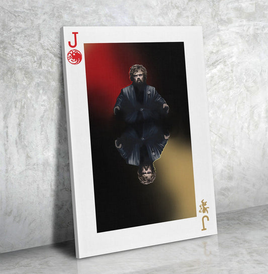 Tyrion Lannister Joker Card, Canvas Wall Art, GOT, Tyrion Canvas Gallery Wrap